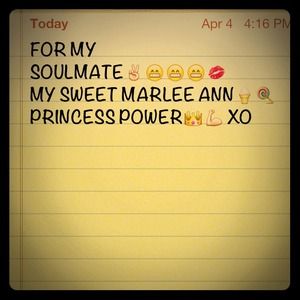 For my sweet Marlee Ann ☺💚💚💜💙