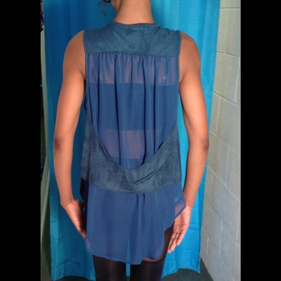 $$$SOLD OUT$$$$Teal Sheer Back Vest  Sizes S and M