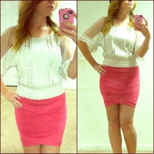 *RESERVED* FOR @zoeybug12345 PINK BODY CON SKIRT