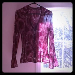 Purple and white swirled long sleeve dress shirt!!