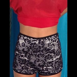 Silver and Black Hot Shorts Sizes S And L