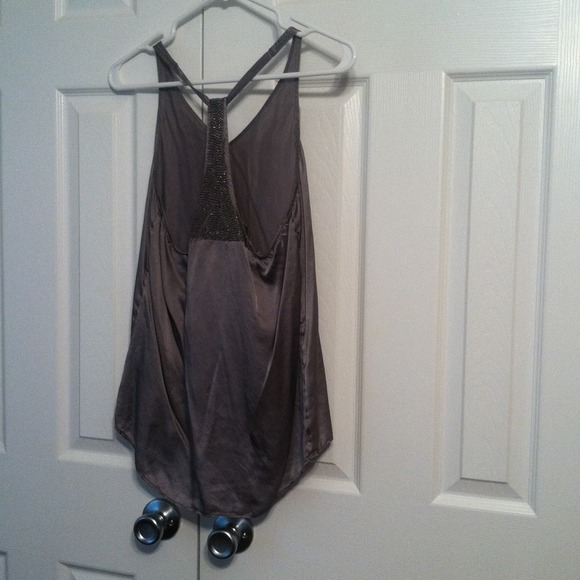 Grey Banana Republic 100% silk top