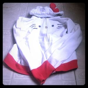 Hello kitty hoodie with ears