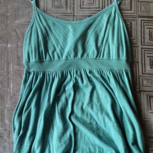 Blue flowy tank