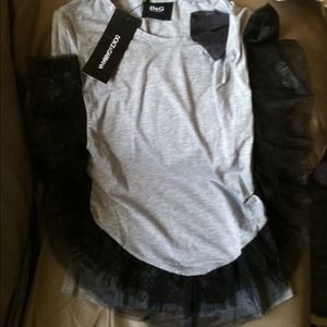 Unique lace and bow t-shirt