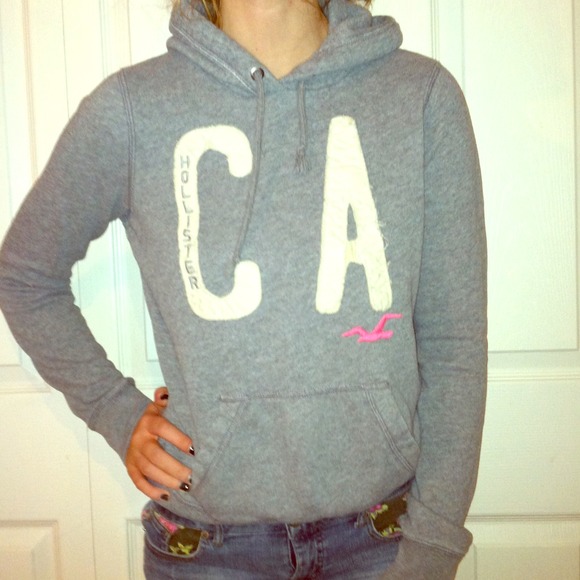 Gray hollister hoodie