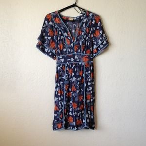 JV Converse Rose Print Belted Dress