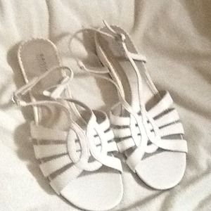 White sandals