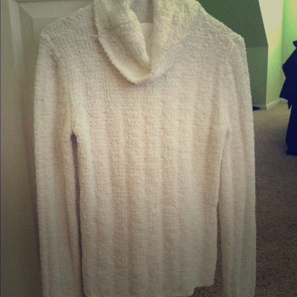 White turtleneck sweater from Delia*s.