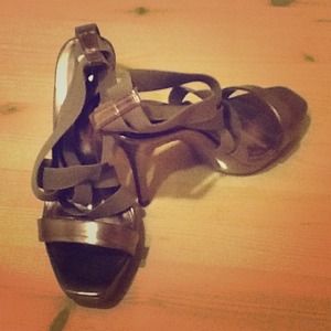 Metallic Aldo heels so comfortable!