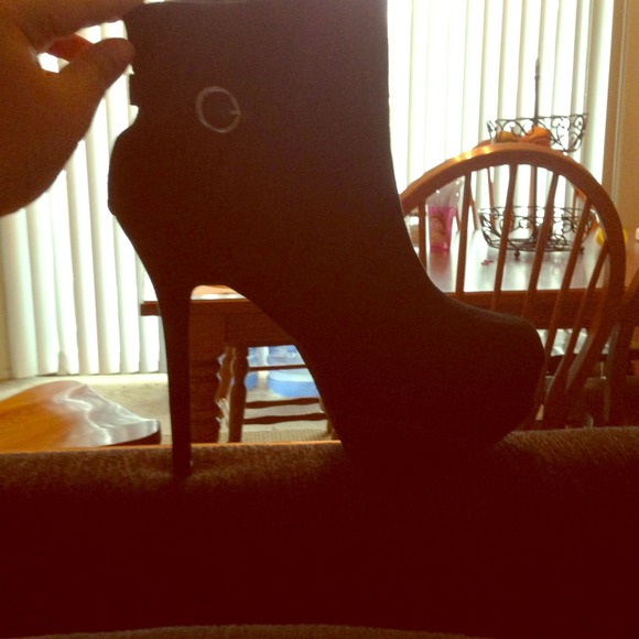 Black suede booties