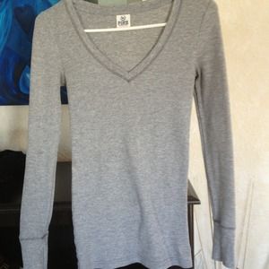 PINK thermal long sleeved vneck