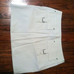 Mint green mini skirt from Express