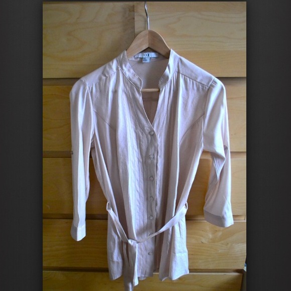 FOREVER21 Beige/natural button down tunic (size S) - Picture 2 of 4
