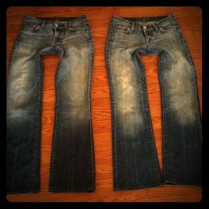 2 pairs of 7 For all Mankind Jeans