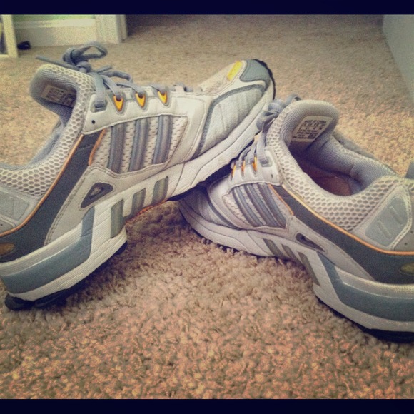 Adidas tennis shoes.