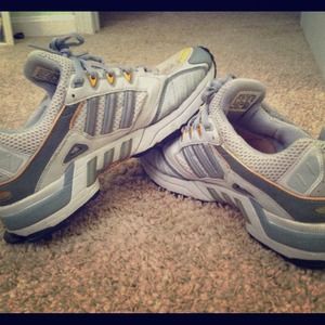 Adidas tennis shoes.