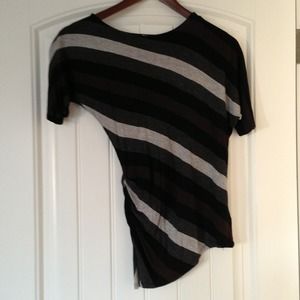 Asymmetrical Striped Shirt