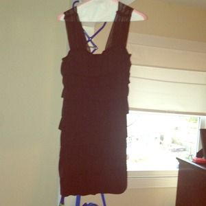 Black dress with chiffon straps