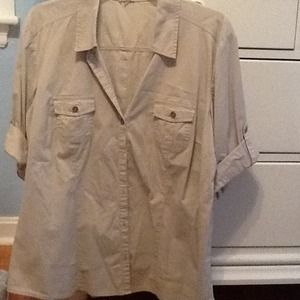 SOLD Khaki button up