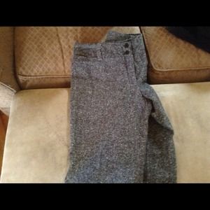 Black and white tweed pants