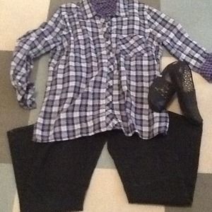 SOLD Plaid button up