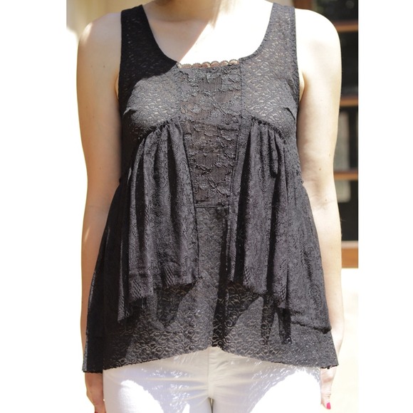 Adorable Lace Blouse By Free People