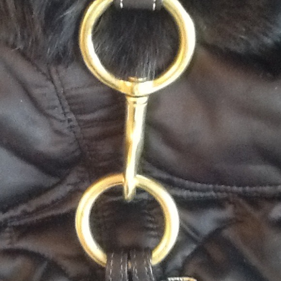 Coach Authentic handbag with Rabbit fur. Chocolate - Picture 3 of 4