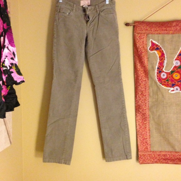 J. Crew Corduroy khaki Matchstick Jeans