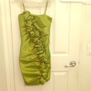 Goldish Green Party dress