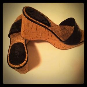 Ralph lauren cork wedges sz 8:)
