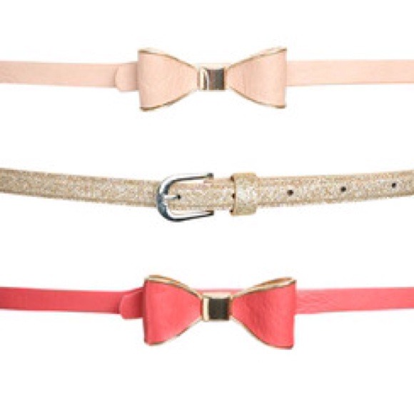 Accessories - Adorable Bow & Glitter Belt Set