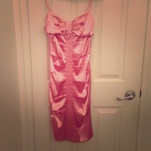 Baby pink dress. Bow detail. Worn two times