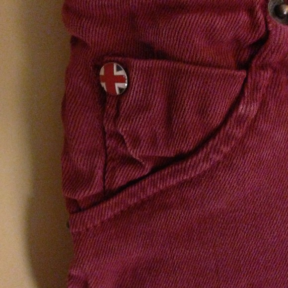 Hudson Red Straight Leg Jeans
