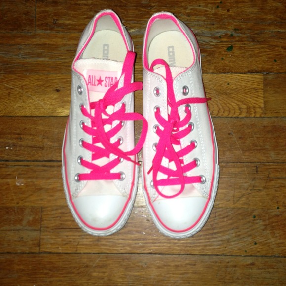 Converse Shoes - Converse Ox White/Neon