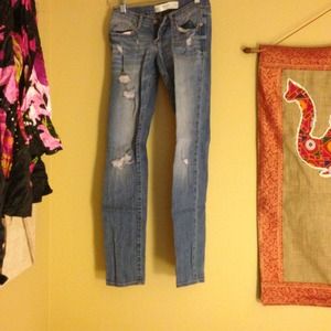Distressed Abercrombie and Fitch Skinny Jeans