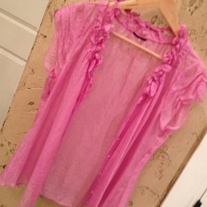 💗⬇Elie Tahari shear pink top