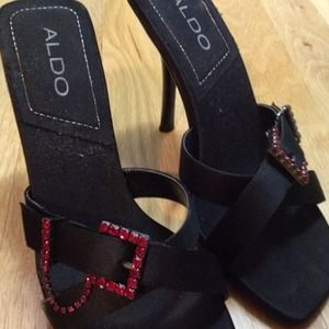 Aldo black evening heels