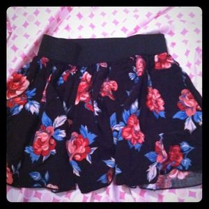 Black Floral skirt