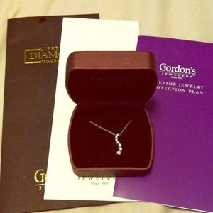 Diamond and White Gold Pendant Necklace