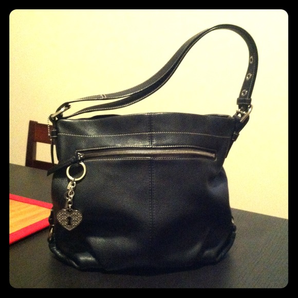 SOLD***Coach Black Pebble Leather Hobo Bag