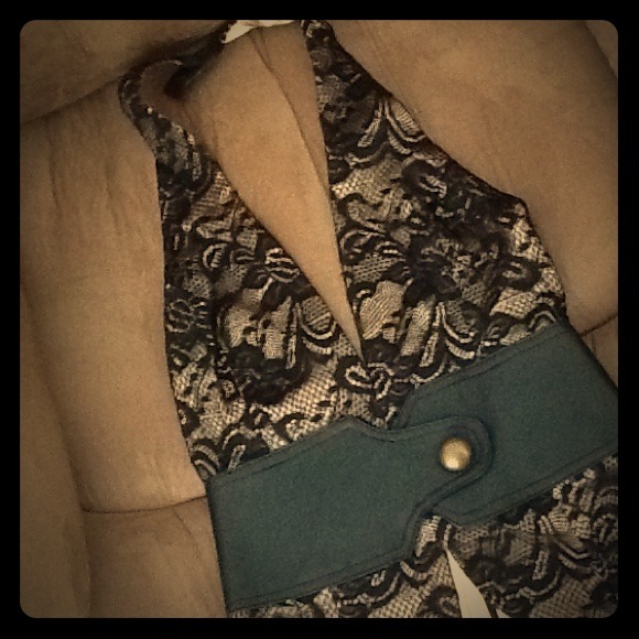 Black Lace Halter $18
