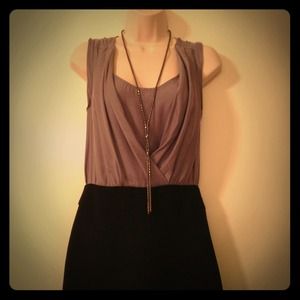Grey and Black semi formal dress from Loft