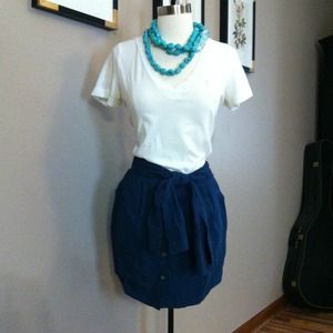 Theory Navy Blue Skirt
