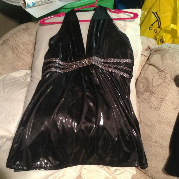 Shimmer halter top