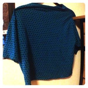 Teal Polka Dotted Crop Top