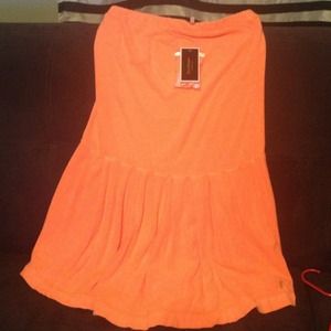 Orange terry beach dress