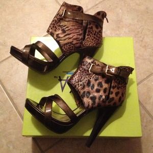 Animal print heels