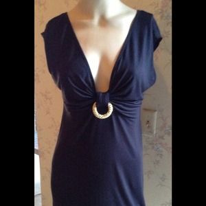 Trina Turk black swim cover up