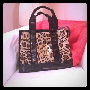 Authentic leopard Tory Burch Tote